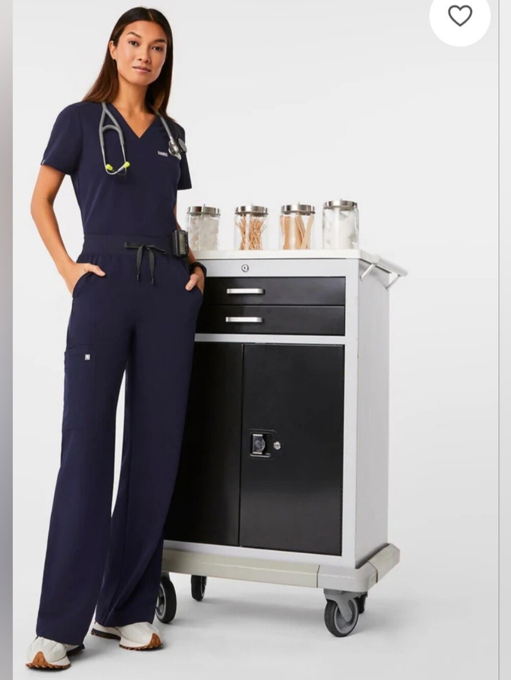 FIGS ISABEL HIGH RISE WIDE LEG SCRUB PANTS